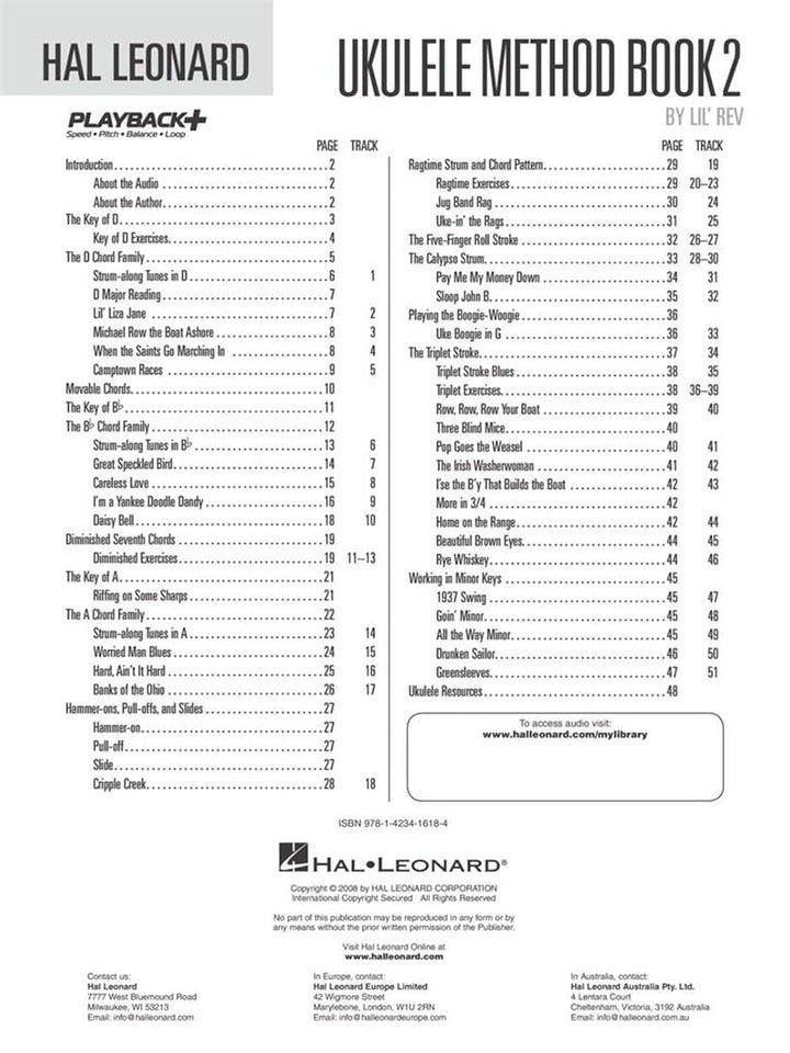 Hal Leonard Ukulele Method - Book 2: Noten, CD, Lehrmaterial für Ukulele (Hal Leonard Book &amp; CD), Ta
