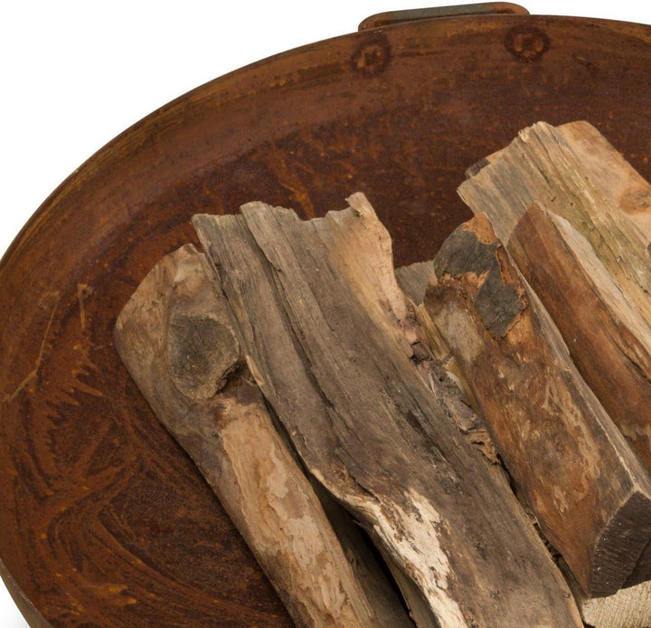 DECORAS Stahl-Feuerschale (Durchmesser: 80 cm/Höhe: 23 cm) - Feuerstelle - Feuerkorb Made in Germany