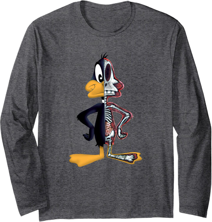 Looney Tunes Daffy Duck Half Skeleton Langarmshirt