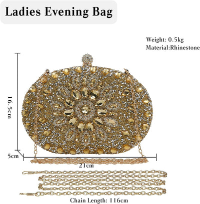 CORIOS Abendtasche Damen Shiny Strass Handtasche Diamant Clutch Bag Klein Tasche Elegante Umhängetas