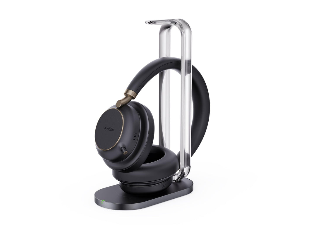 Yealink BH 76 Plus Teams Headset inkl. Ladeständer – Bluetooth, ANC, 40h Akkulaufzeit, USB-C/A, Schw