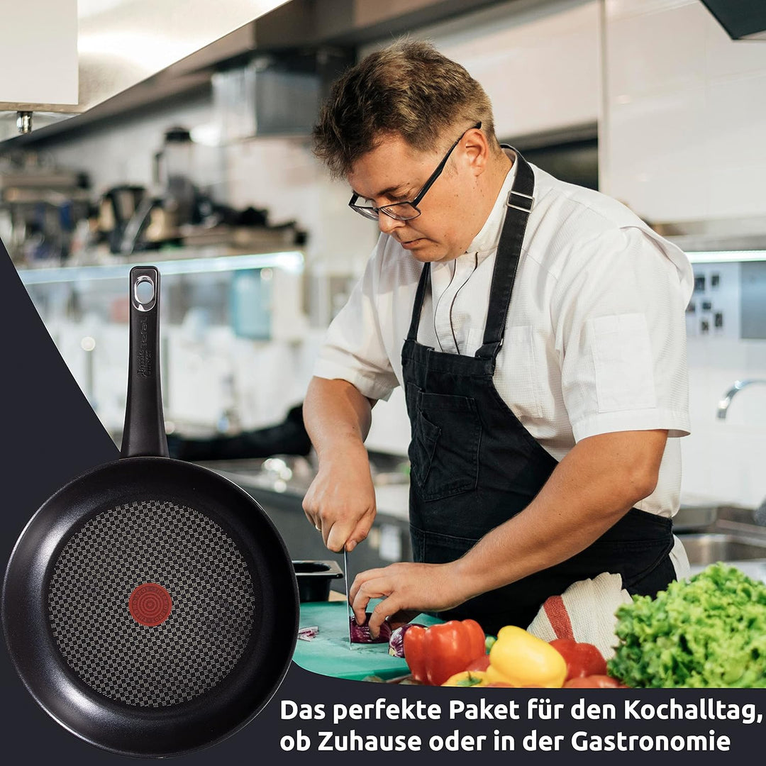 Tefal E30 Jamie Oliver Pfannenset Induktion 2 tlg -SET22- kleine Pfanne 20 cm + Bratpfanne 26 cm, An