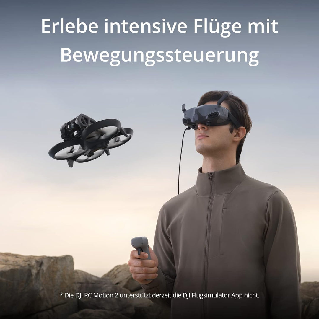 DJI Avata Pro-View Combo – Drohne UAV Quadrokopter mit stabilisiertem 4K-Video, Sichtfeld von 155° A