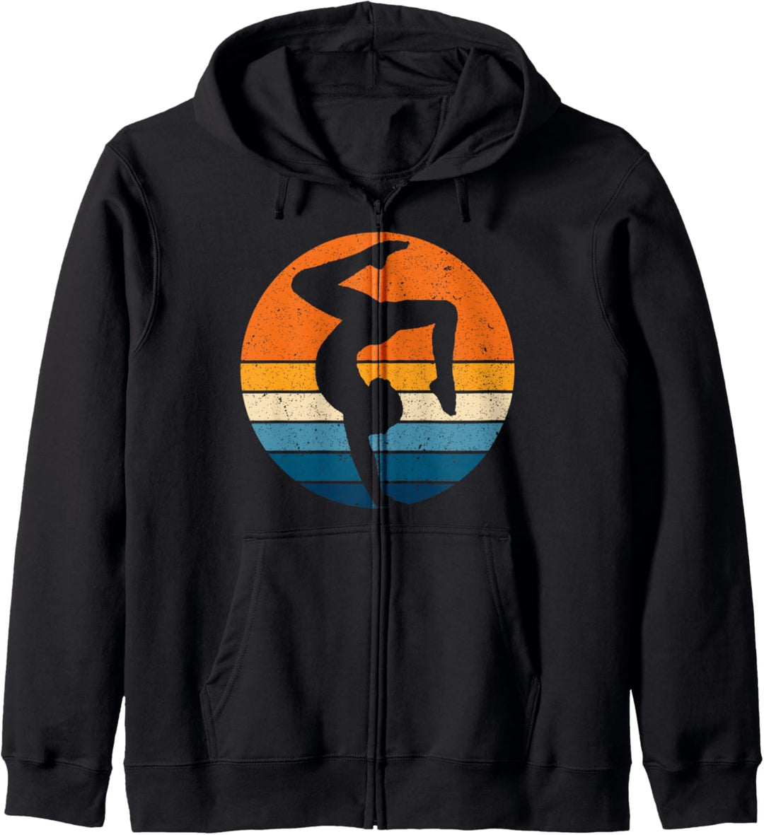 Gymnastik Sport Retro Vintage Sonnenuntergang Gymnast Kapuzenjacke