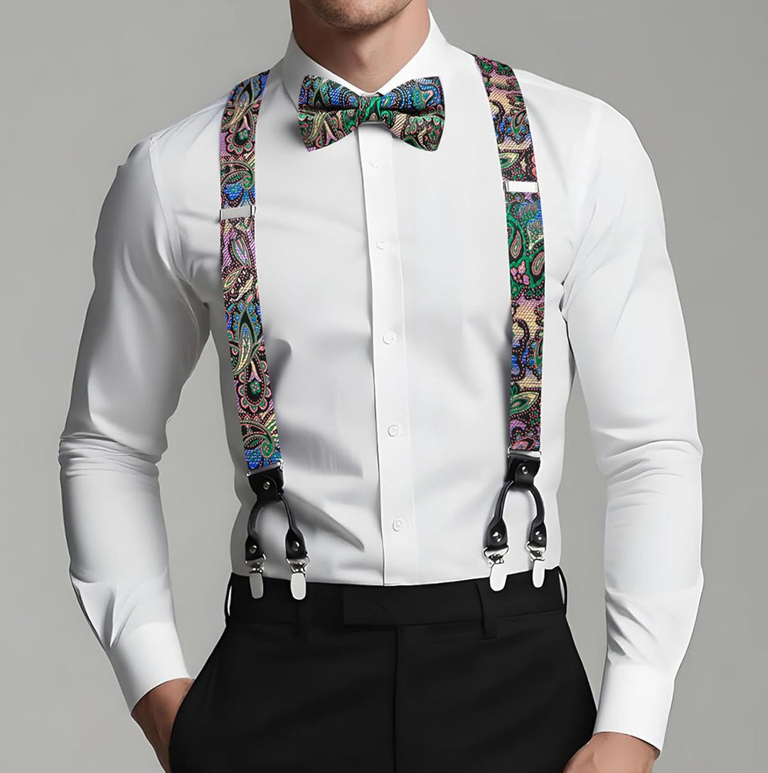 Dubulle Herren-Krawatte mit Paisely-Blumenmuster, Seidenkrawatte für Herren, gestreift, Krawatte und