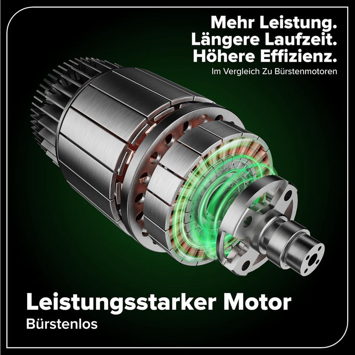 Greenworks 24V Akku-Winkelschleifer, 125 mm Scheibe, 8500 U/min, 700 W bürstenloser Motor, links- un