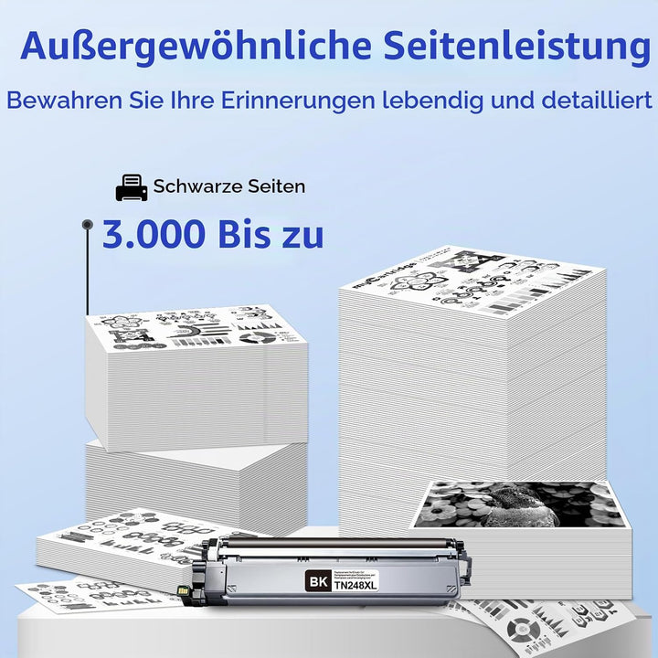 MYCARTRIDGE TN248XL Kompatibel für Brother TN248 TN248XL für Brother MFC-L3760CDW Toner DCP-L3560CDW