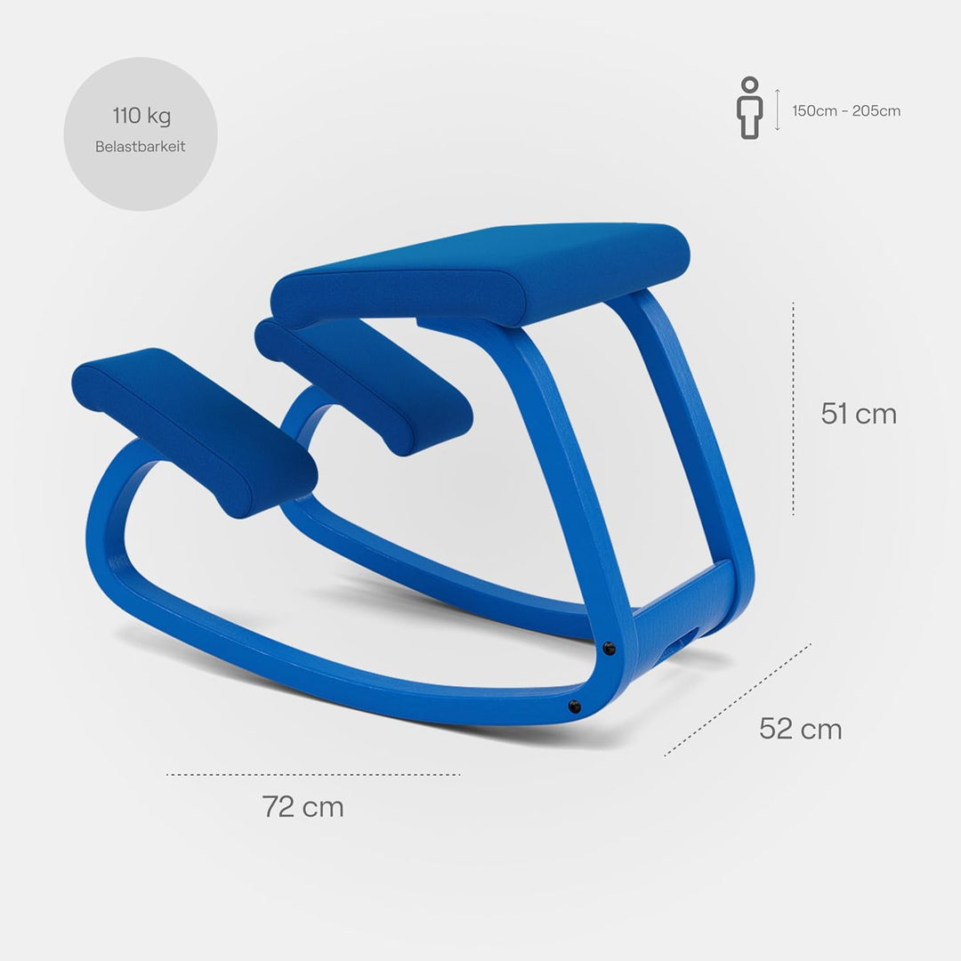Varier Variable Balans Ergonomischer Stuhl Monochrome Marine Bewegung Haltung Buero Home Office Lern