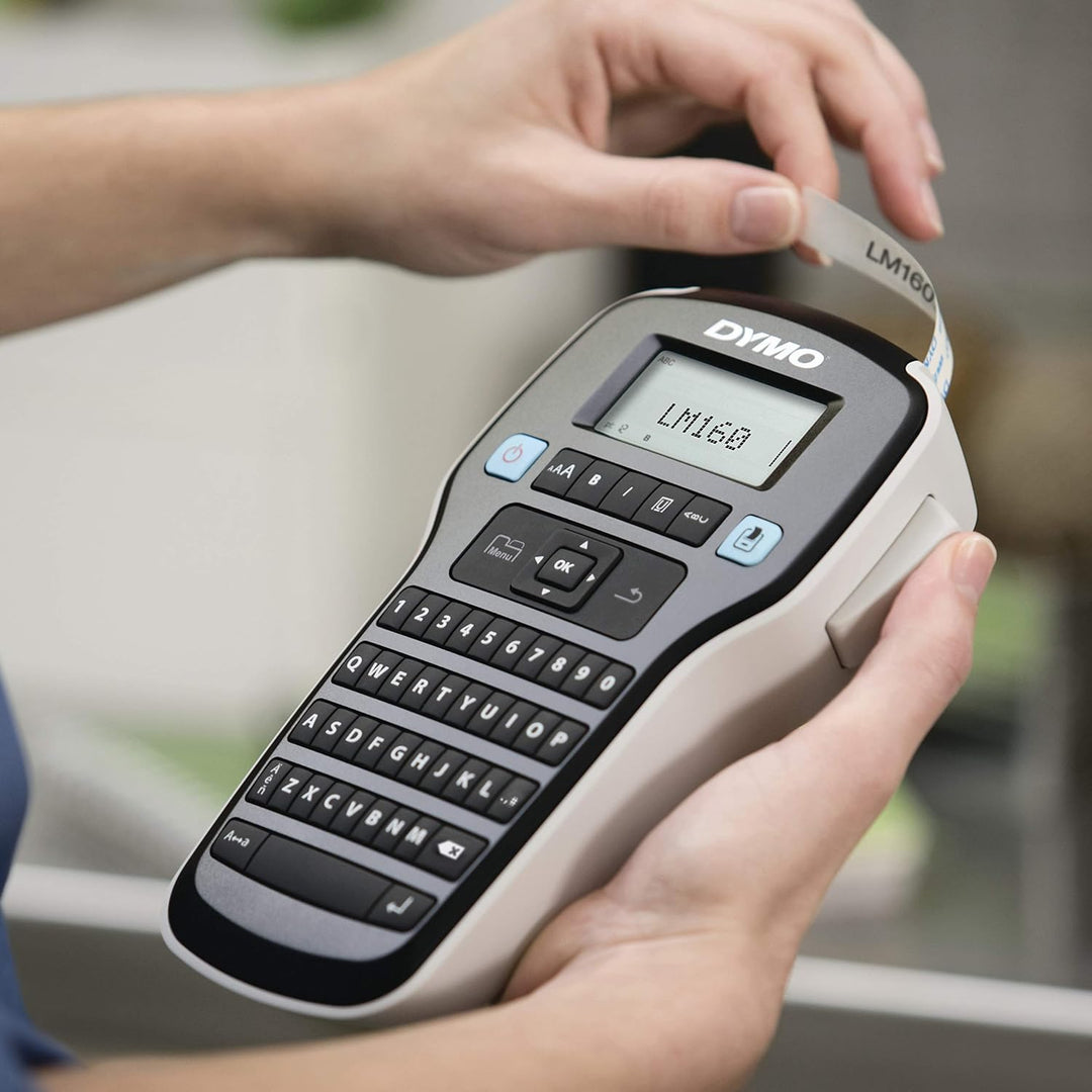 Dymo LabelManager 160 Label Maker Starter Kit | Handheld Label Maker Maschine | mit 3 Rollen Dymo D1