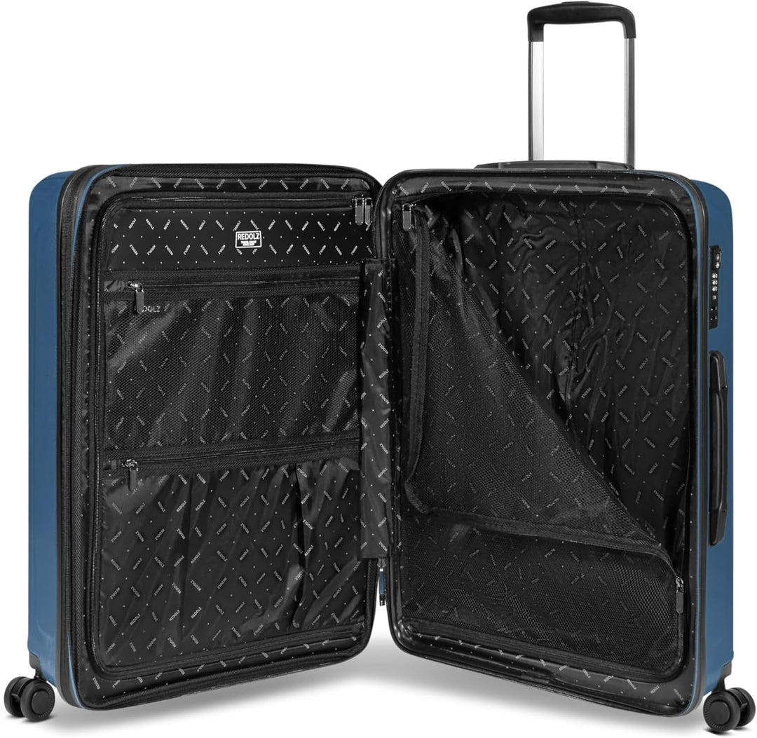 REDOLZ Hartschalen Koffer-Set-2-teilig | L Trolley 52 x 34 x 77 cm - 4,4 kg + M Trolley 46 x 30 x 66