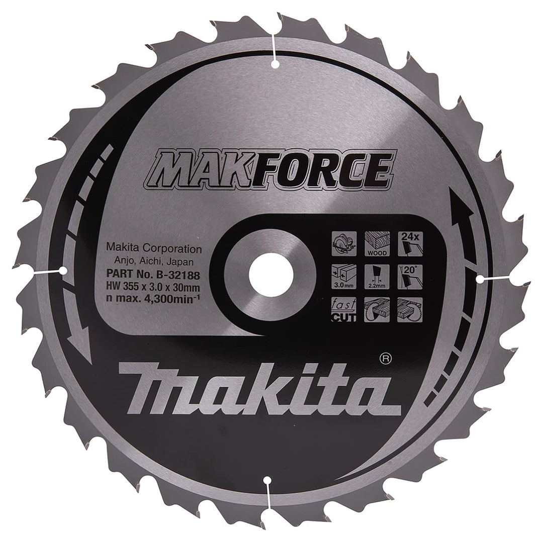 makita-b-08274 Festplatte 355 Säge Makforce x 3 mm 20 Felge 2,2 24Z Achse von 30 Grad