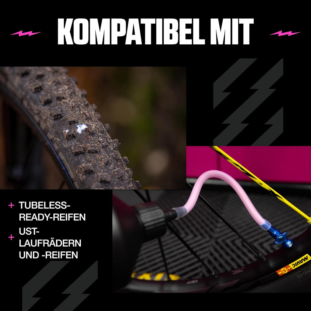 Muc-Off 822 Reifenpanne, Ärger 1L, Pink, 1 Liter Single, Single