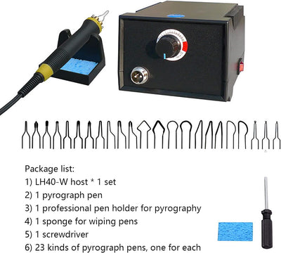 WANGCL Brandmalerei-Stift-Kit Holzverbrennungs-Kit Digitale Temperaturregelung Host-Unterstützung Ho