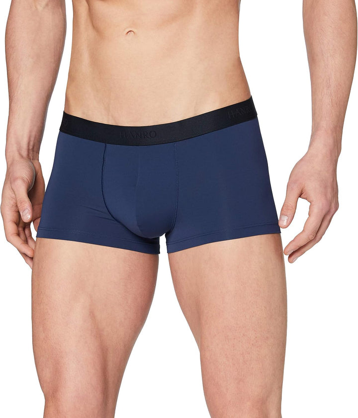 Hanro Herren Micro Touch Boxer Briefs L Blau (Midnight Navy 0593), L Blau (Midnight Navy 0593)