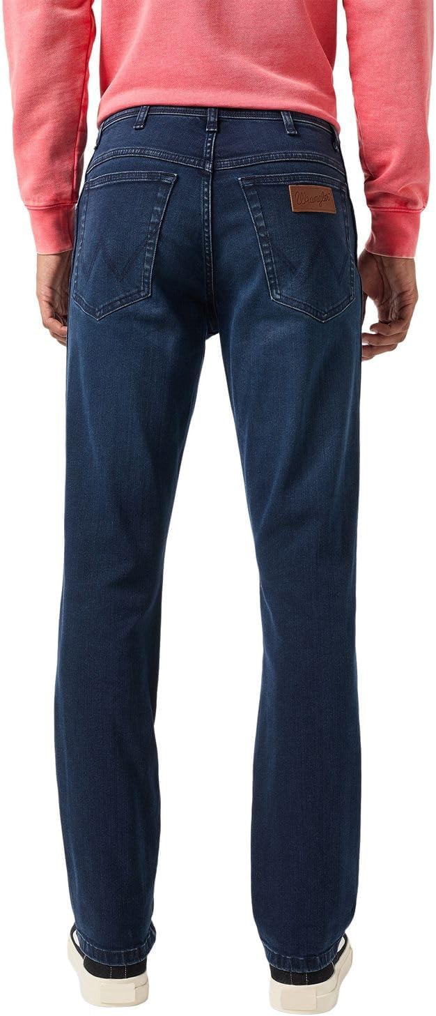 Wrangler Herren Jeans Texas Slim - Blau - Silkway W29-W50 Stretch Baumwolle 28W / 32L Wild Horse, 28