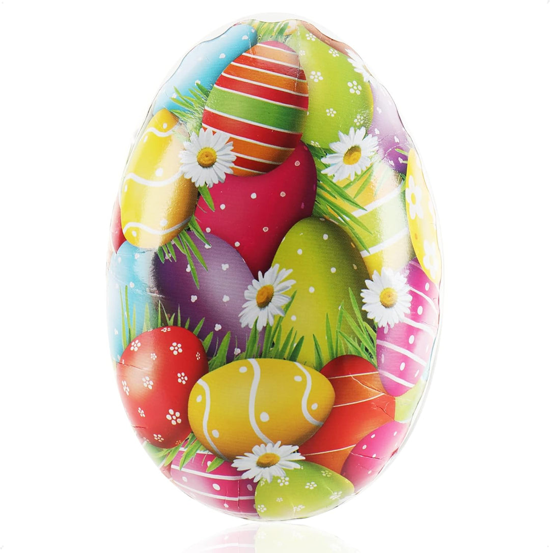 com-four® 6X Osterei zum Befüllen - Bunte Fülleier für Ostern - Ostereier mit Oster-Motiven-Comic zu