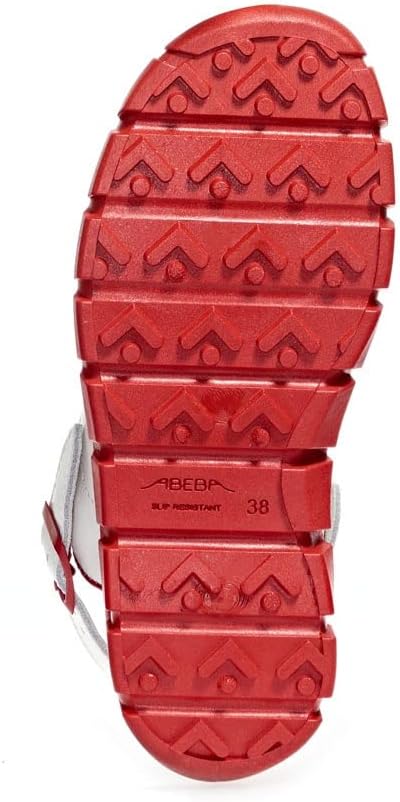 Abeba Berufsschuh-Clog Herren 7313 tools, Weiss Blau mit Aufdruck, 36 EU, 36 EU