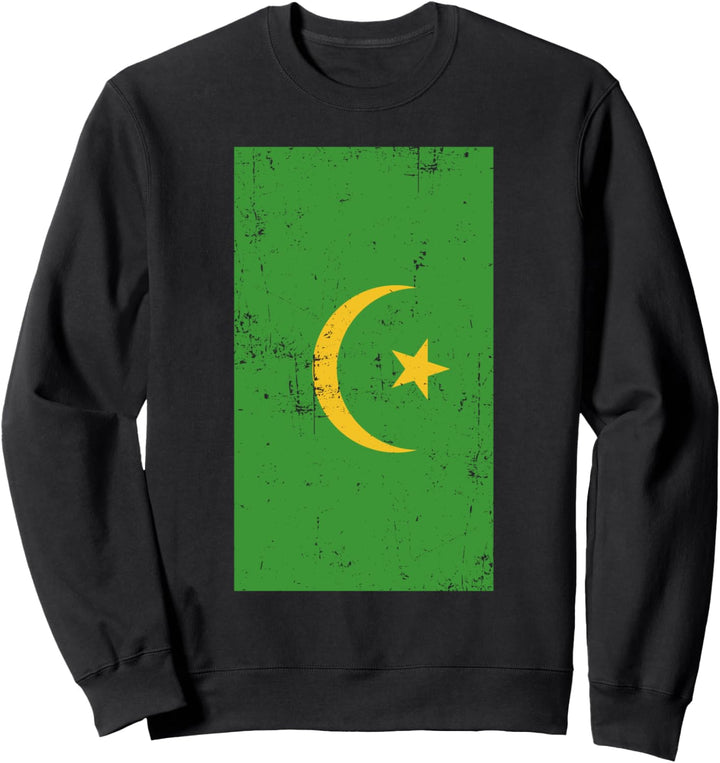 Mauritania Africa Nouakchott Distressed Flag Sweatshirt