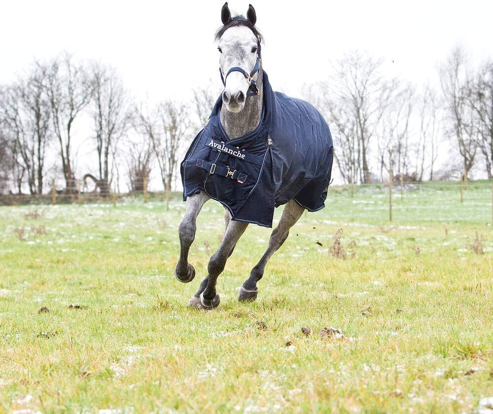 HORZE Avalanche Pro Weidedecke mit Fleece, 1200D, leichtes/mittleres Gewicht, Regendecke, Pferdedeck