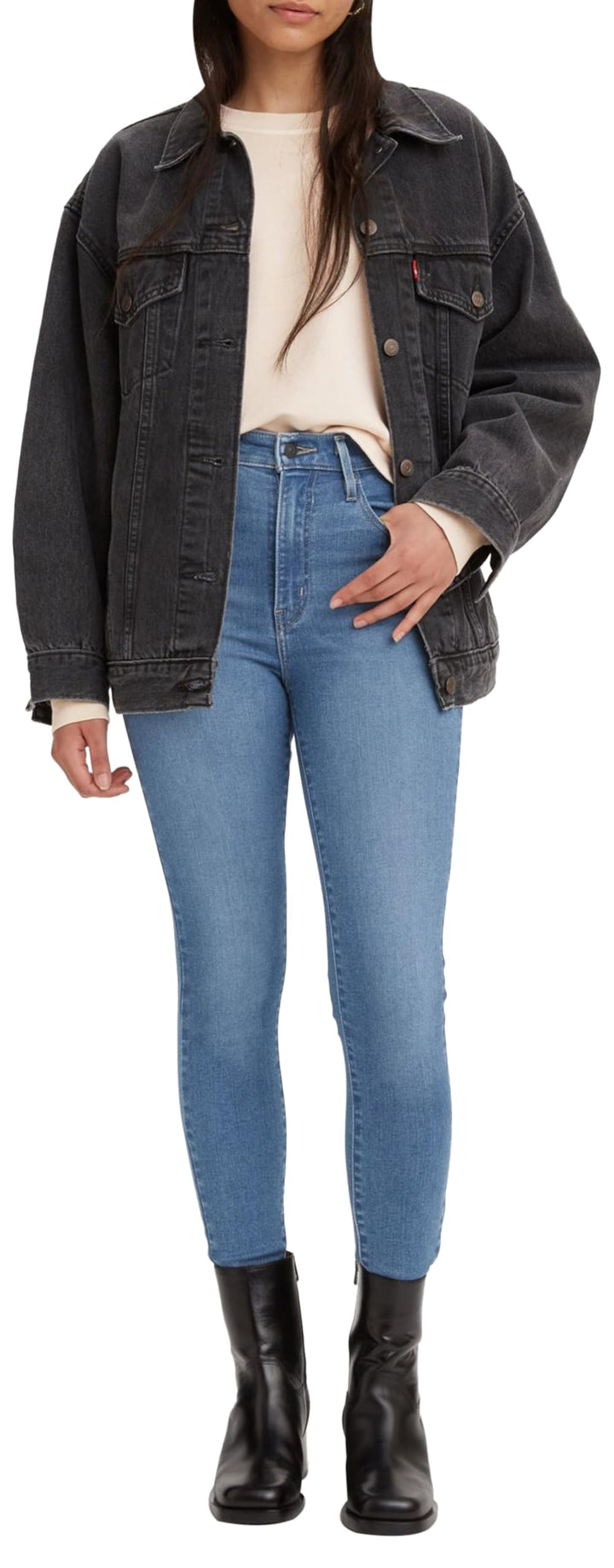 Levi's Damen Mile High Super Skinny Jeans 16 Dark Indigo Worn in, 16 Dark Indigo Worn in