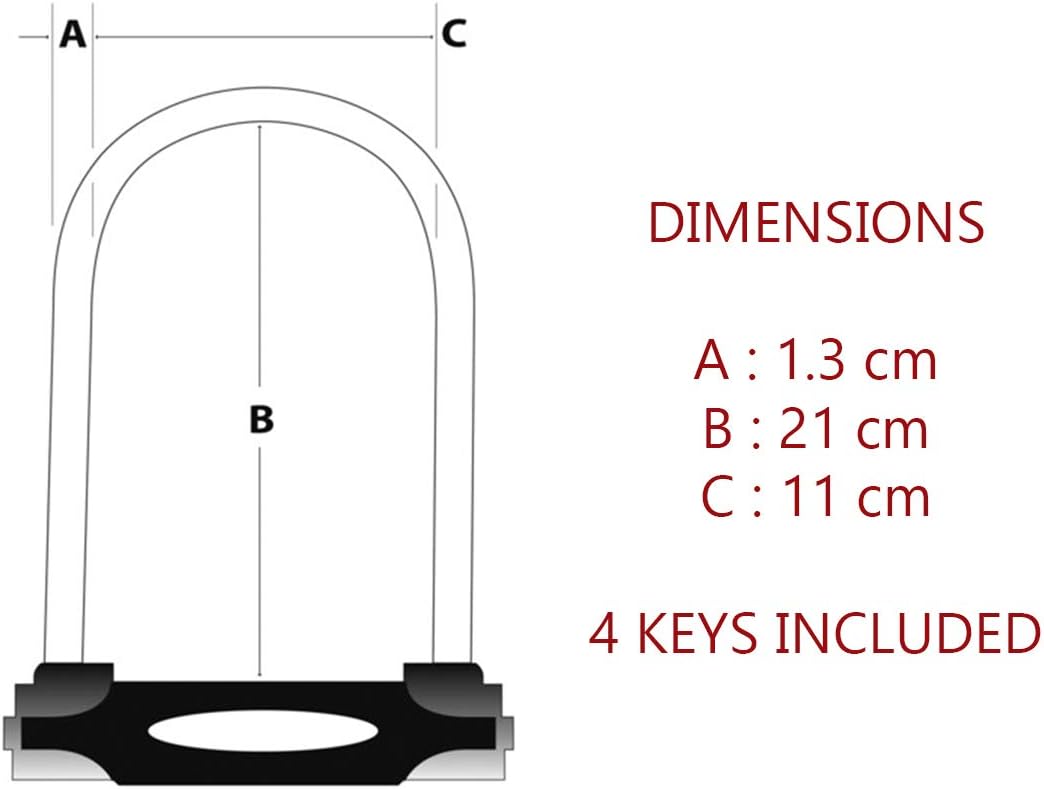 MASTER LOCK Bügelschloss [Schlüsselschloss] [mit Halterung] [Zertifiziertes Fahrrad Schloss - Secure