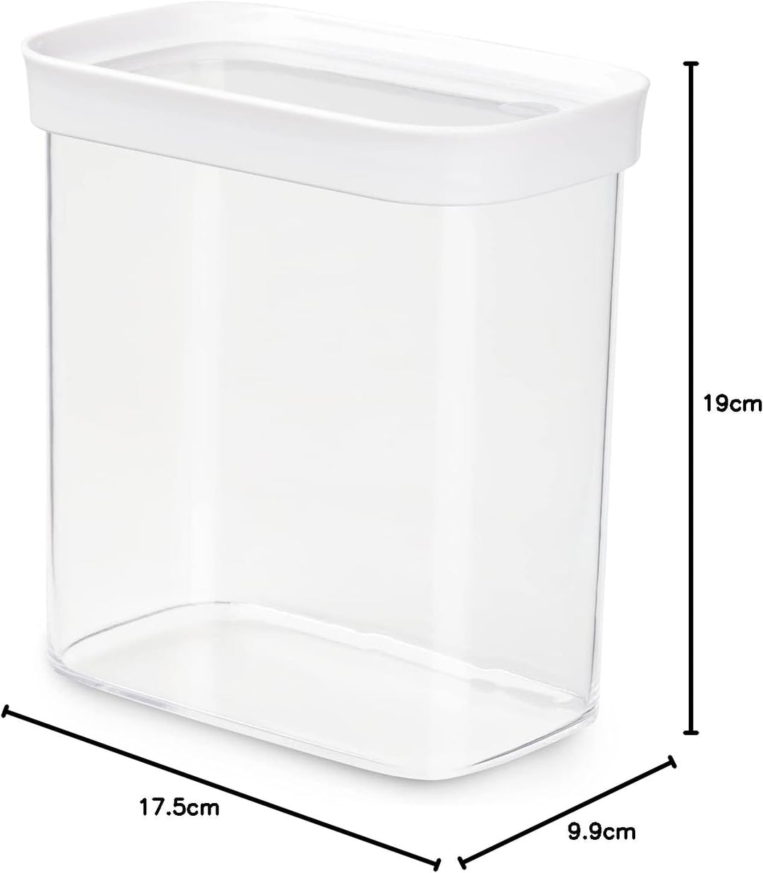 EMSA 513558 Optima Trockenvorratsdose | 1,60 L | Hochformat Rechteckig | Frische-Dichtung | Storage-