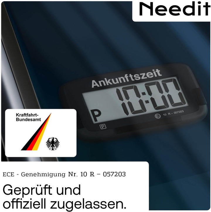 Needit elektronische Parkscheibe Park Micro I die weltweit dünnste automatische Parkscheibe mit KBA-