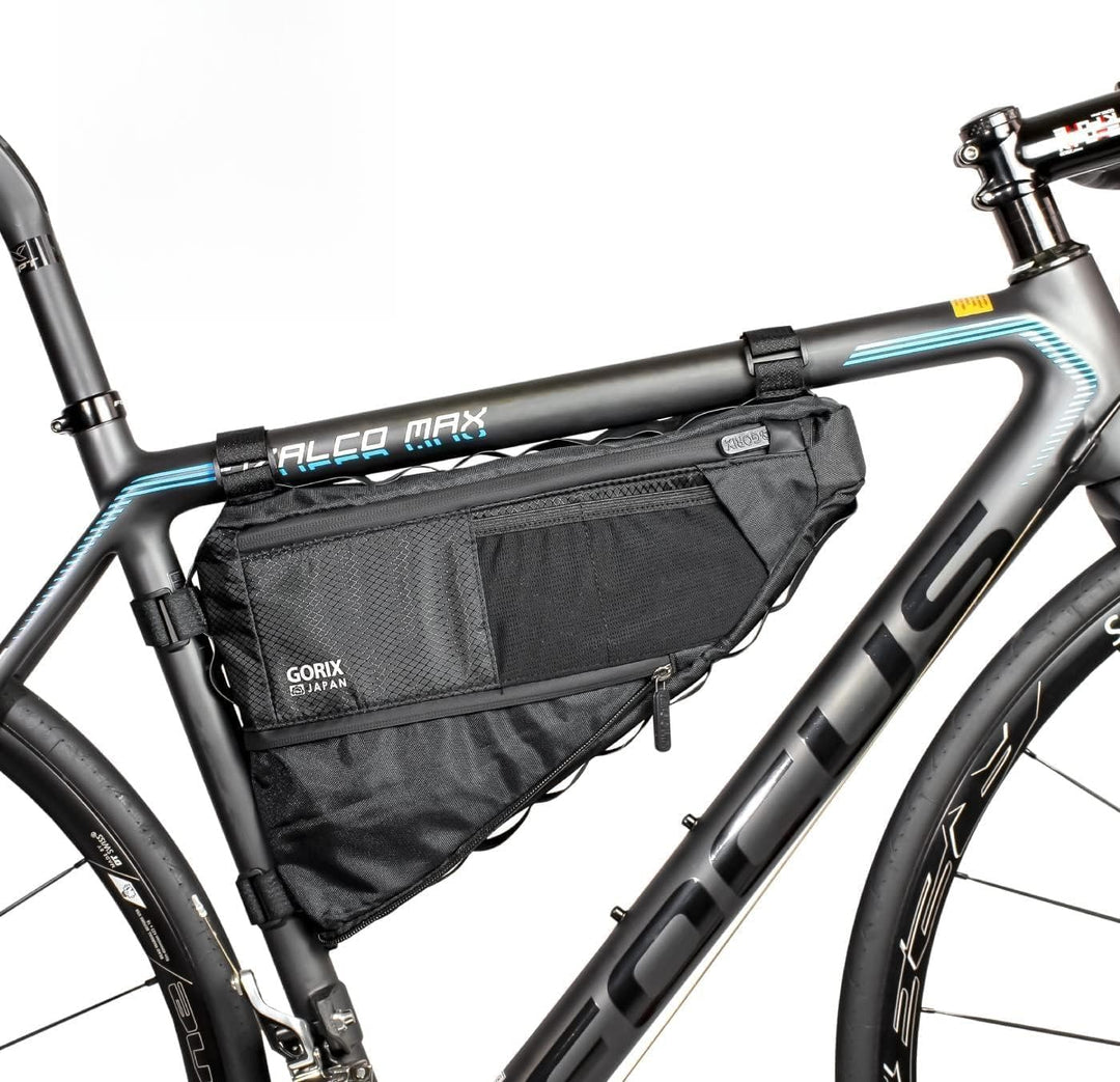 GORIX Fahrrad Dreieck Tasche Rahmentasche Oberrohrtasche Erweiterbar 3.5L Wasserdicht Radfahren Renn