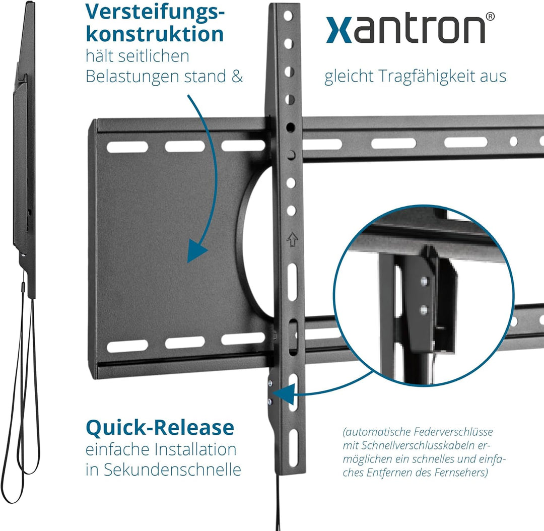 Xantron® HD-LP800 Feste Wandhalterung Fernseher 43-90 Zoll/VESA 50x50 bis 800x400 / TV Halterung Wan