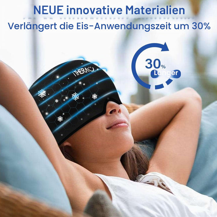 I-THERA-U Migräne Maske 2pcs - Wiederverwendbar 2 in 1 Schlafmaske Headache Hat, Kopfschmerzen Kühlp