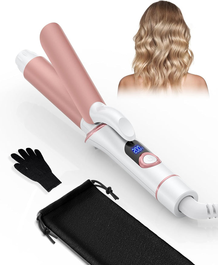 Lockenstab für Kurze Haare Weiss Rosa, Weiss Rosa