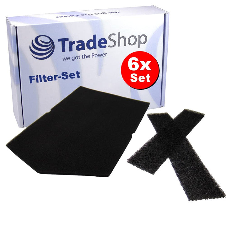6x Filter-Set Schwammfilter Tür-Filter Einfüllring-Filter für Miele T8801WP HomeCare XL T8826WP EcoC