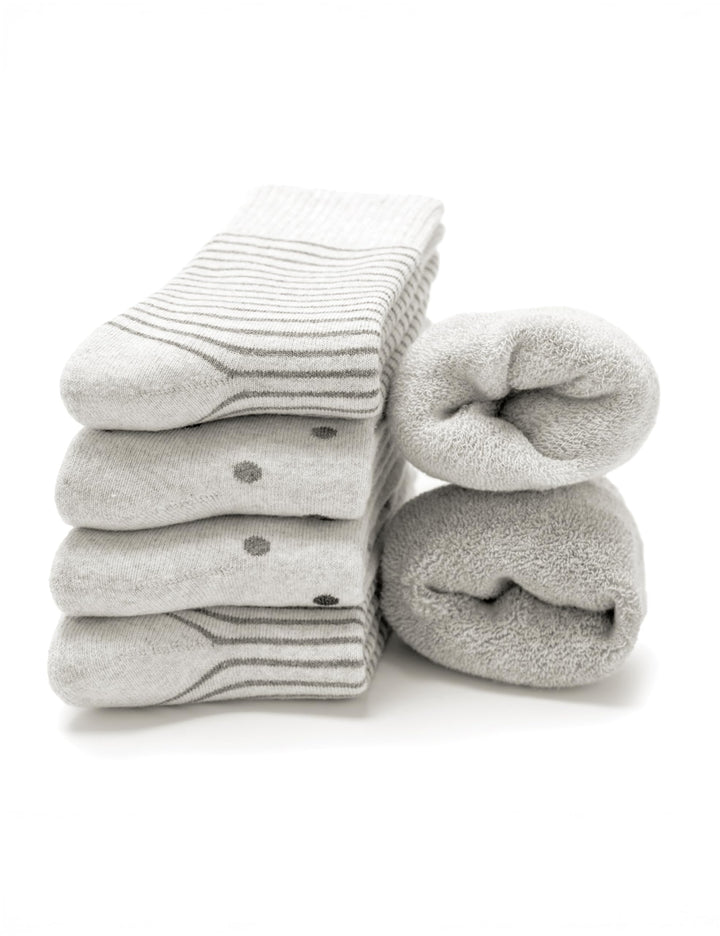 Occulto Damen Warme Thermosocken 6er Pack (Modell: Smilla) 35-38 Grau-punkte, 35-38 Grau-punkte