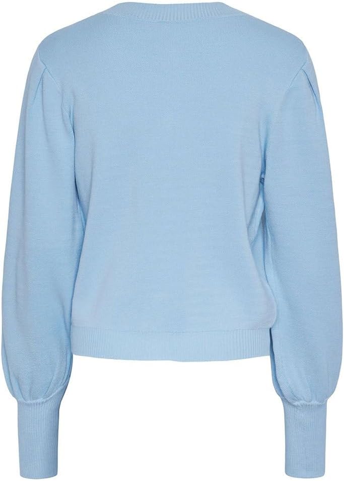 YAS Damen Yasfonny Ls Knit Cardigan S. Noos Strickjacke XS Clear Sky, XS Clear Sky