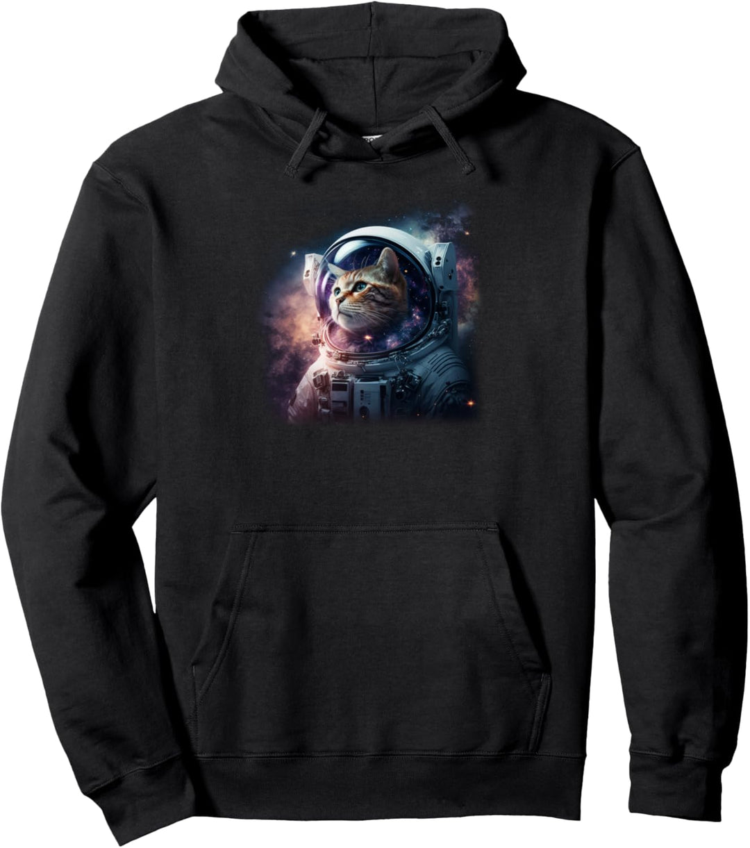 Süsses Kätzchen im Weltall - Katzen Pullover Hoodie