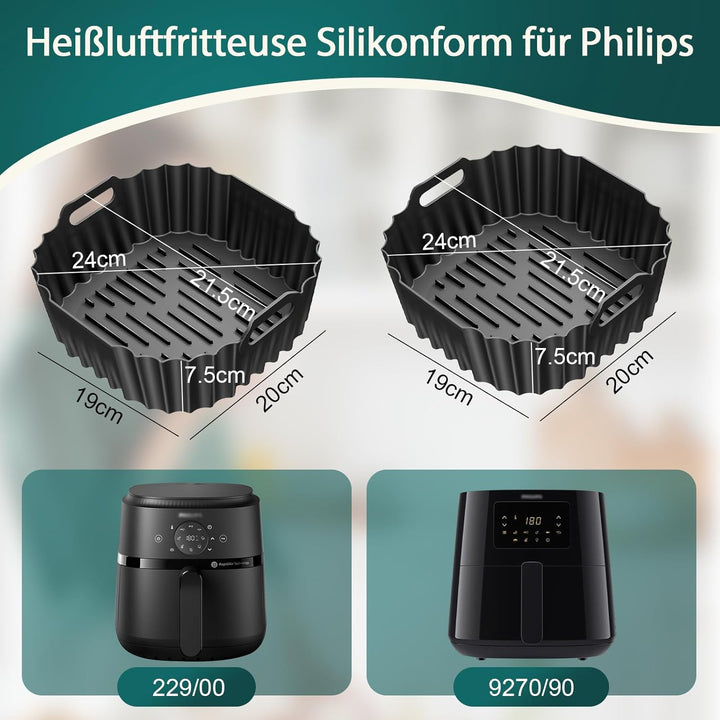 Heissluftfritteuse Silikonform für Philips 2000 Series 4,2L NA229/00, Airfryer Silikonform für Phili