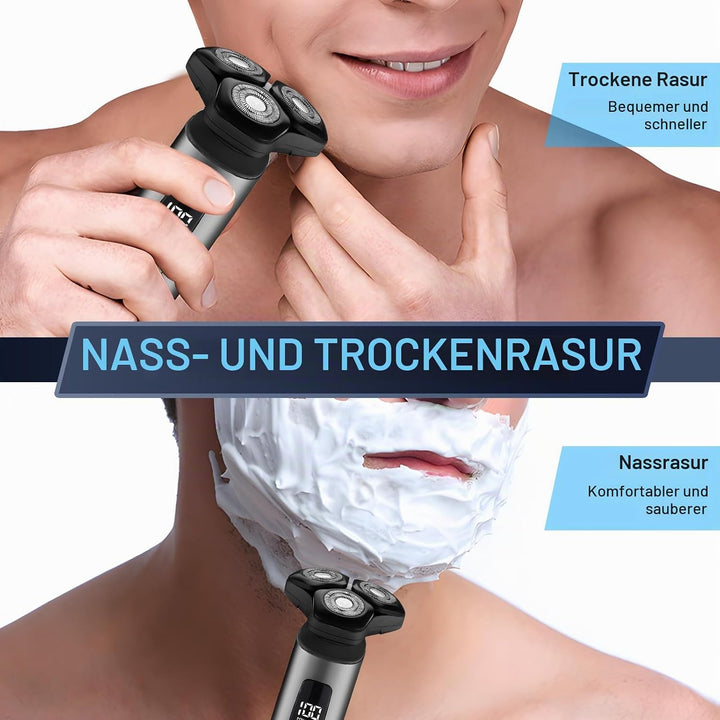 Rasierer Herren Elektrisch 4-in-1, 3D Elektrorasierer Herren