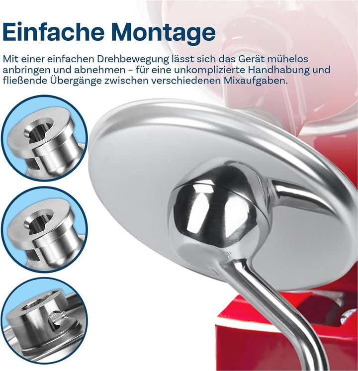 3er Zubehör Set aus Edelstahl für KitchenAid 4.5-5 Quart Kippkopf-Standmixer Artisan & Classic Serie