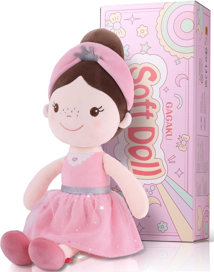 GAGAKU Weiche Stoffpuppe 40cm Schutzengel Puppen, Taufgeschenk für Baby Mädchen Kuscheltier Glücksbr