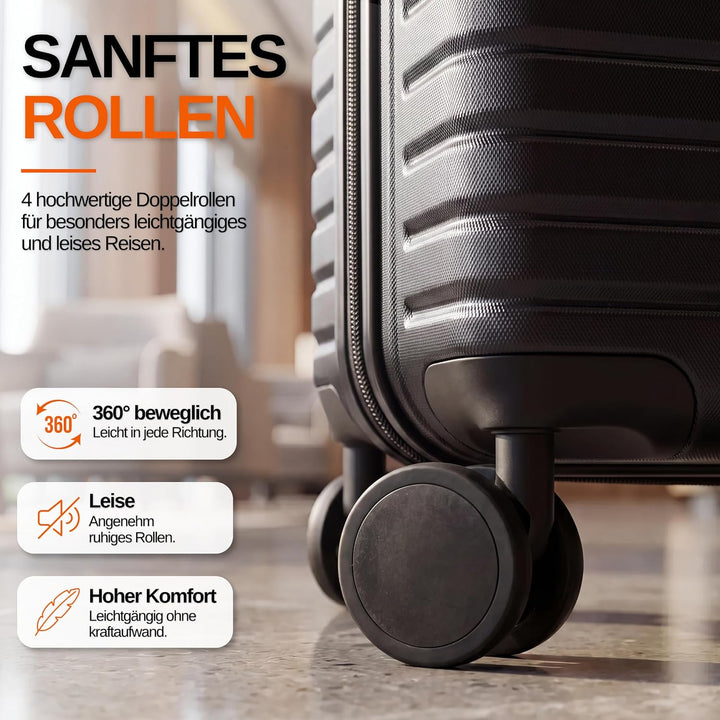 Cocoono Hartschalenkoffer XL Gross - 100L Volumen erweiterbar auf 117L - 158cm Gurtmass - 8 Rollen 3