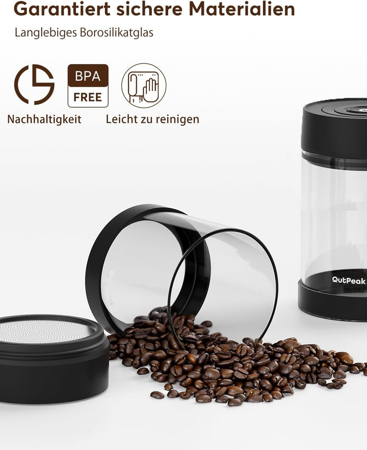 OUTPEAK Neo 6 Monate Frischkaffeebohnen-Aufbewahrung, kleine automatische Vakuumbombe, 0,75 l, Ein-K