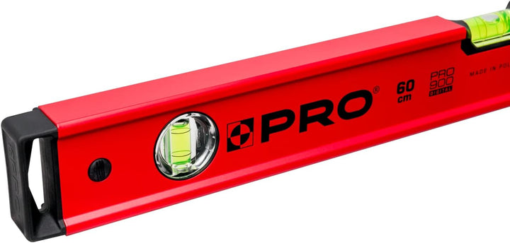 PRO900 Digitale Wasserwaage 60cm mit 2 LCD Displays und Abdeckung - Elektronische Wasserwaage mit Me