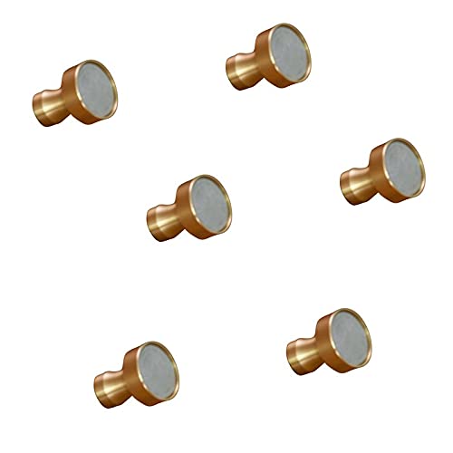 Knober 6 X Möbelknopf 20 mm Asch Grau aus Messing für Kommoden Schränke Schubladen Knäufe Knöpfe lei