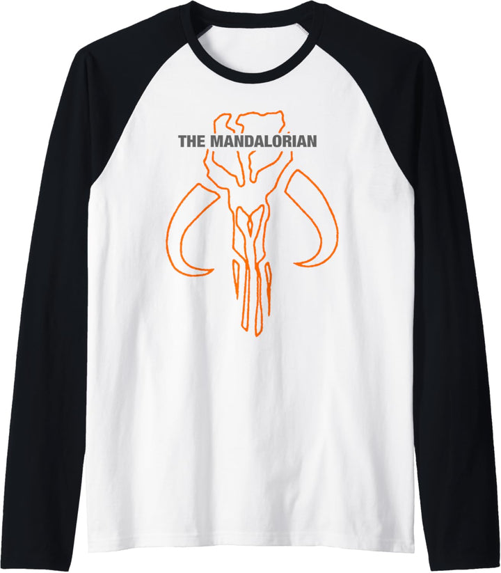 Star Wars: The Mandalorian Mythosaur Outline Logo Raglan
