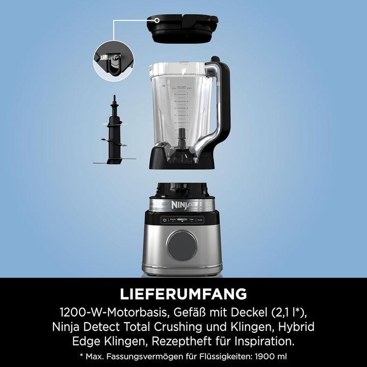 Ninja Detect Power Mixer Pro / Blender / Smoothie Maker, 1200 W, 2 L Krug (1,9 L max. Fassungsvermög