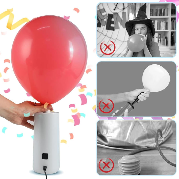 OBEST Luftballonpumpe Elektrisch Ballonpumpe Tragbare | Mini Ballon Aufblasgerät für lange Runde Bal