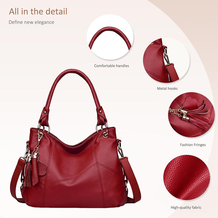 NICOLE &amp; DORIS Damen handtasche Umhängetasche mit grosser Kapazität Weiche Ledertasche shopper Neue