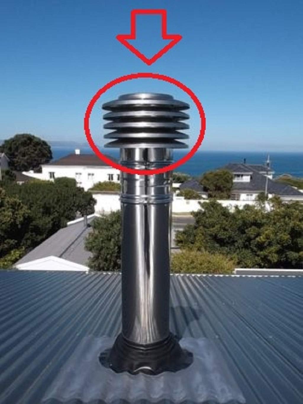 Lamellenhaube Lamellenaufsatz Lamellenabdeckung Lamellenhut Kamin Edelstahl Hut Schornsteinabdeckung