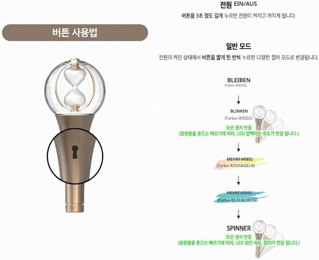 ATEEZ Offizieller Leuchtstab Version 2, Gold