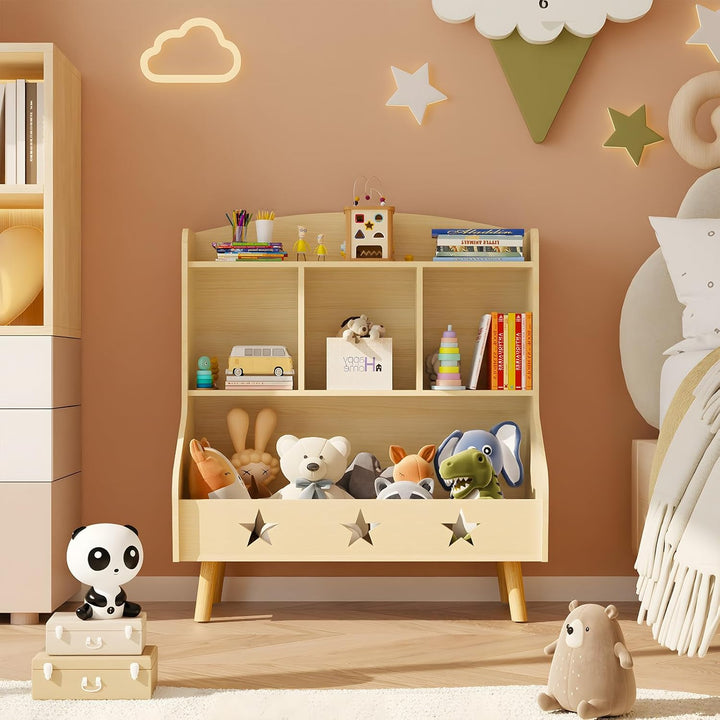 Garden 4 you Kinderregal,Bücherregal Kinder,Kinderregal mit 3 offenen Fächern,Bücherregal Kinderzimm